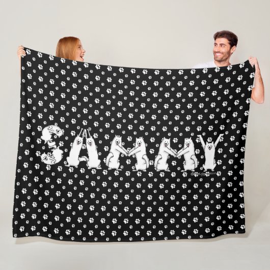 Sammy schrieb in Samoyed Letters Fleecedecke (Beispiel)