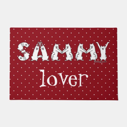 Sammy schrieb in Samoyed Letters Fußmatte (Vorderseite)