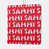 Sammy schrieb in Samoyed Letters Keramikornament (Links)