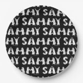 Sammy schrieb in Samoyed Letters Pappteller (Vorderseite)