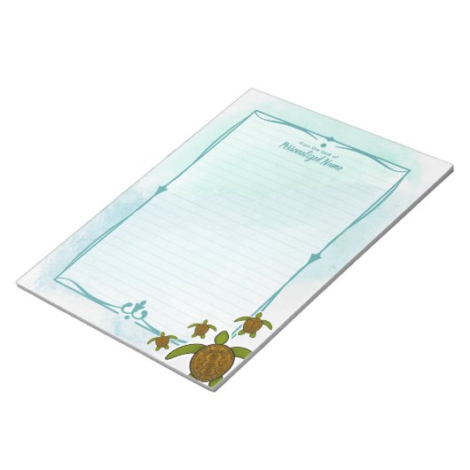 Sammy Sea Turtle Lined Notizblock (angewinkelt)