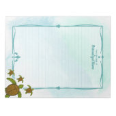 Sammy Sea Turtle Lined Notizblock (Vorderseite)