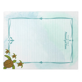 Sammy Sea Turtle Lined Notizblock