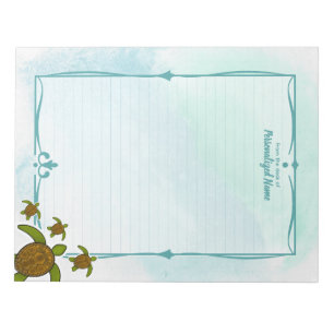 Sammy Sea Turtle Lined Notizblock