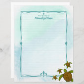 Sammy Sea Turtle Liner Paper Sheet (Vorne/Hinten)