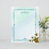 Sammy Sea Turtle Liner Paper Sheet (Stehend Vorderseite)