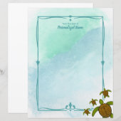 Sammy Sea Turtle ungestrichenes Blatt (Vorne/Hinten)