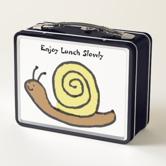 Sammy the Cartoon Snail Metal Lunch Box (Rückseite)