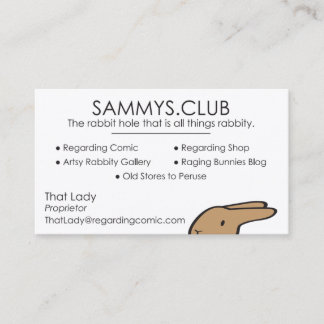SAMMYS CLUB VISITENKARTE