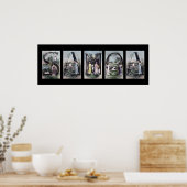 SAMOA Alphabet Letter Name Art Poster (Küche)