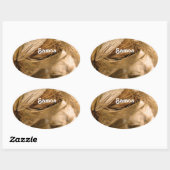 Samoa Coconut Ovaler Aufkleber (Blatt)