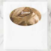 Samoa Coconut Ovaler Aufkleber (Tasche)