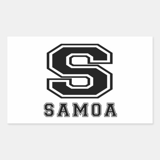 Samoa Designs Rechteckiger Aufkleber (Vorderseite)