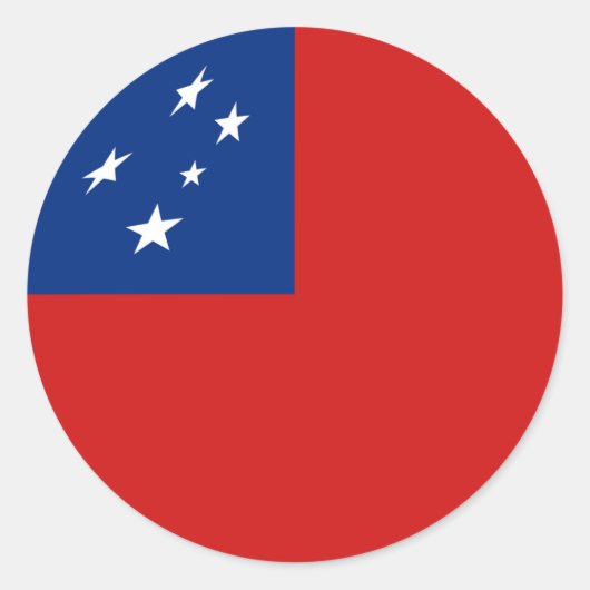 Samoa Fisheye Flag-Aufkleber Runder Aufkleber (Vorderseite)