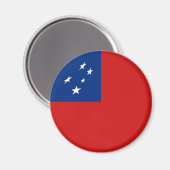Samoa Fisheye Flag Magnet (Vorderseite/Rückseite)