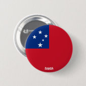 Samoa Flag Charming Patriotic Button (Vorne & Hinten)