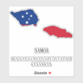 Samoa Flag Charming Patriotic Karte Aufkleber (Blatt)