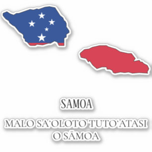 Samoa Flag Charming Patriotic Karte Aufkleber