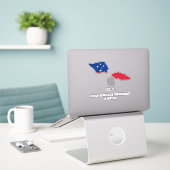 Samoa Flag Charming Patriotic Karte Aufkleber (Laptop auf Schreibtisch)