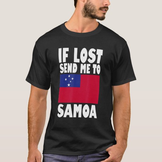 Samoa Flag Design Wenn verloren senden Sie mich na T-Shirt (Vorderseite)