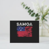 Samoa Flag Distressed - Samoan Flag Postkarte (Stehend Vorderseite)