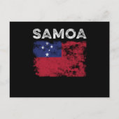 Samoa Flag Distressed - Samoan Flag Postkarte (Vorderseite)