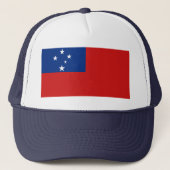 Samoa Flag Hat Truckerkappe (Vorderseite)