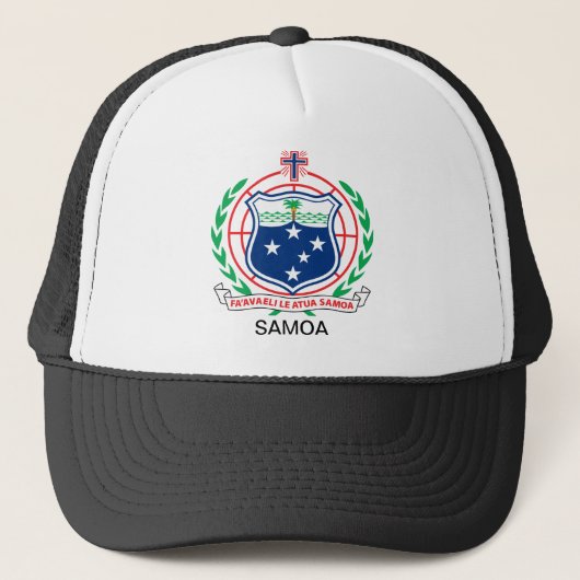 Samoa Flag Hat Truckerkappe (Vorderseite)