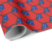 Samoa Flag Honeycomb Wrapping Paper Geschenkpapier (Rolleneckpunkt)