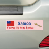 Samoa Flag + Karte Autoaufkleber (Auf Auto)