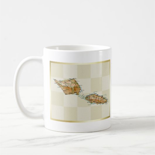 Samoa Flag + Karte Tasse (Links)