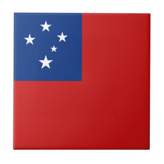 Samoa Flag Keramik Tile Fliese (Vorderseite)