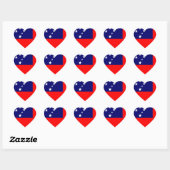 Samoa Flag Liebe Herzsticker Herz-Aufkleber (Blatt)