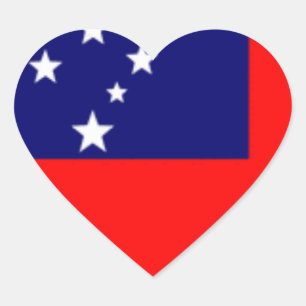 Samoa Flag Liebe Herzsticker Herz-Aufkleber