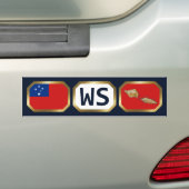 Samoa Flag Map Code Autoaufkleber (Auf Auto)