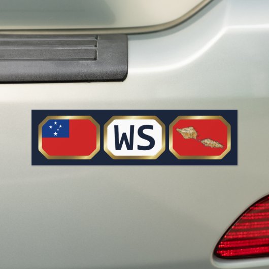 Samoa Flag Map Code Autoaufkleber (Auf Auto)