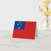 Samoa Flag Notecard Karte (Gelbe Blume)