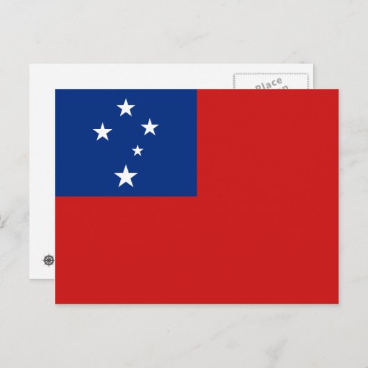 Samoa Flag Postkarte (Vorne/Hinten)