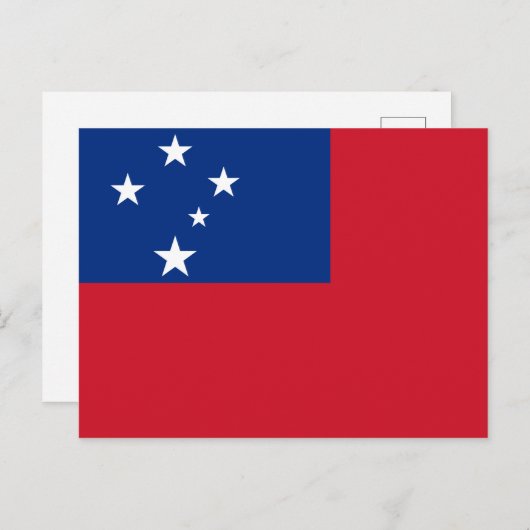 Samoa Flag Postkarte (Vorne/Hinten)