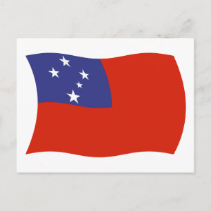 Samoa Flag Postkarte