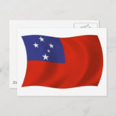 Samoa Flag Postkarte (Vorne/Hinten)