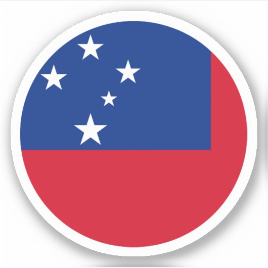 Samoa Flag Round Sticker (Vorderseite)