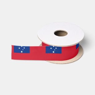Samoa Flag & Samoa Reise, Urlaub/Sport Satinband