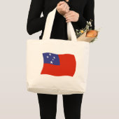 Samoa Flag Tote Bag Jumbo Stoffbeutel (Vorderseite (Produkt))
