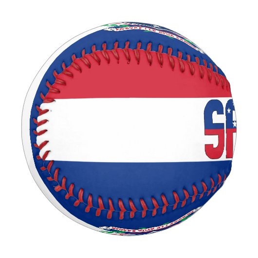Samoa Flag und Coat of Arms Patriotic Baseball (Vorderseite Links)