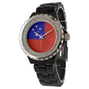 Samoa-Flagge Armbanduhr