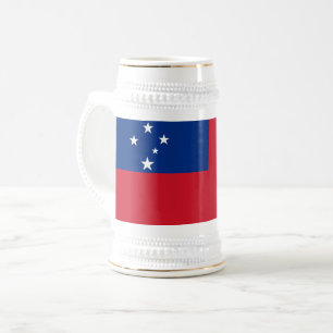 Samoa-Flagge Bierglas