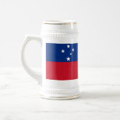 Samoa-Flagge Bierglas (Links)