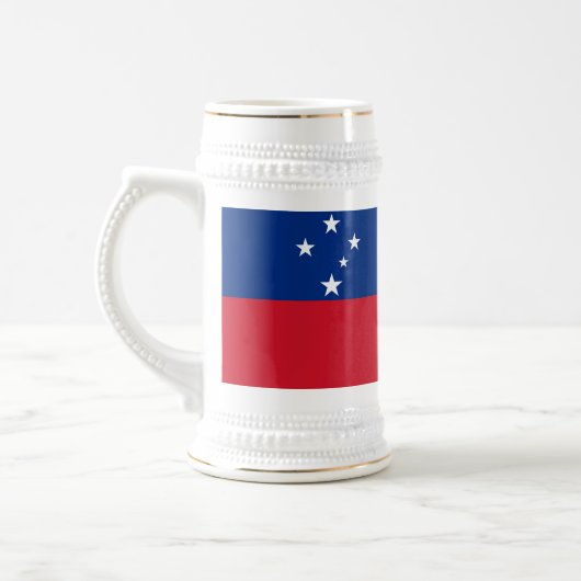 Samoa-Flagge Bierglas (Links)
