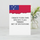 Samoa-Flagge Einladung (Stehend Vorderseite)